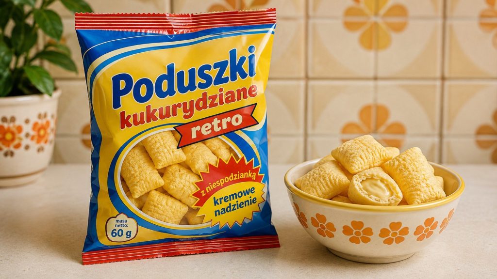 Poduszki z niespodzianką — chrupki kukurydziane z nadzieniem w teście retro