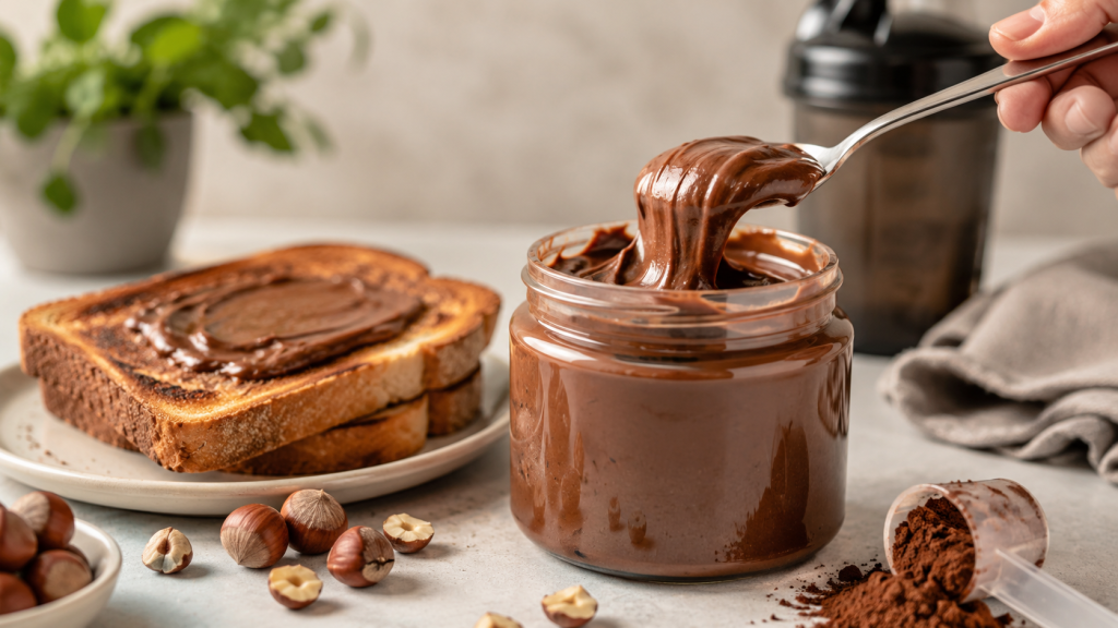 Proteinella — krem orzechowy z kakao i białkiem z Lidla — od lat uchodzi za zamiennik nutelli. Testujemy skład, makro, cenę 2026 i smarowność.