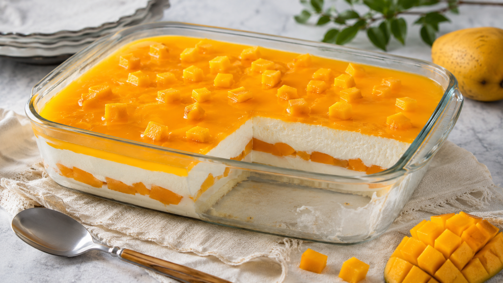 Pianka spotyka mango — składamy deser na zimno w stylu ptasiego mleczka