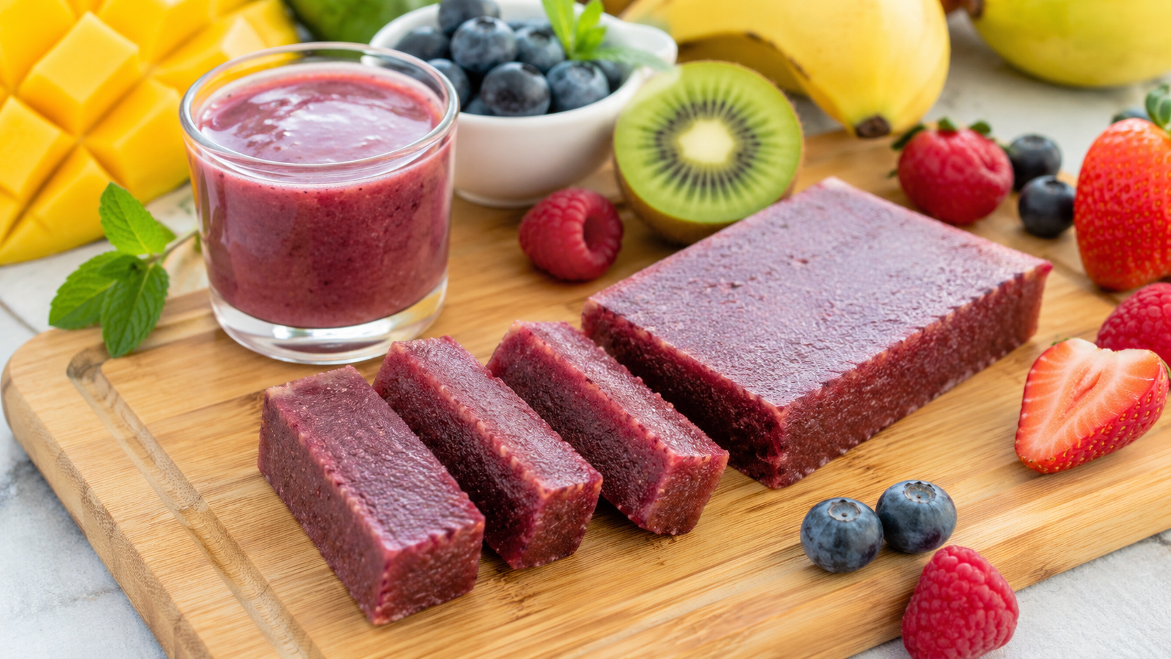 Batony smoothie to sprasowane przeciery owocowe w formie sztabki. Testujemy warianty Vitanelli z Biedronki: skład, smaki i ceny 2026.