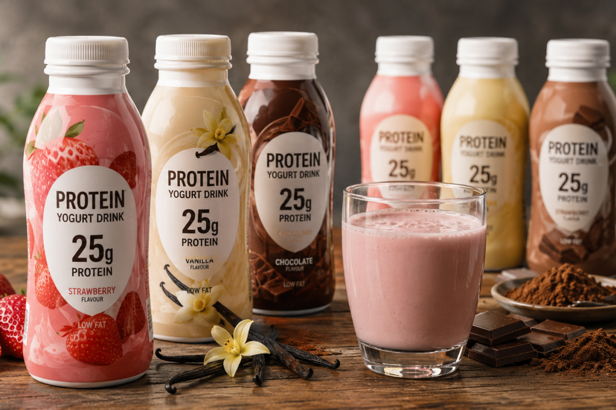 Jogurty pitne proteinowe Go Active z Biedronki testujemy od lat. Aktualny przegląd 2026: białko, skład, smaki, cena i porównanie z napojem proteinowym.