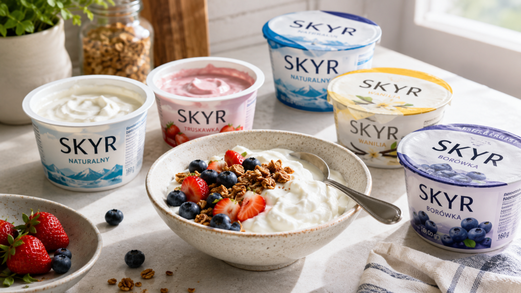 Islandzki gość na polskich półkach — skyr w wydaniu Mlekovity, Lidla i spółki