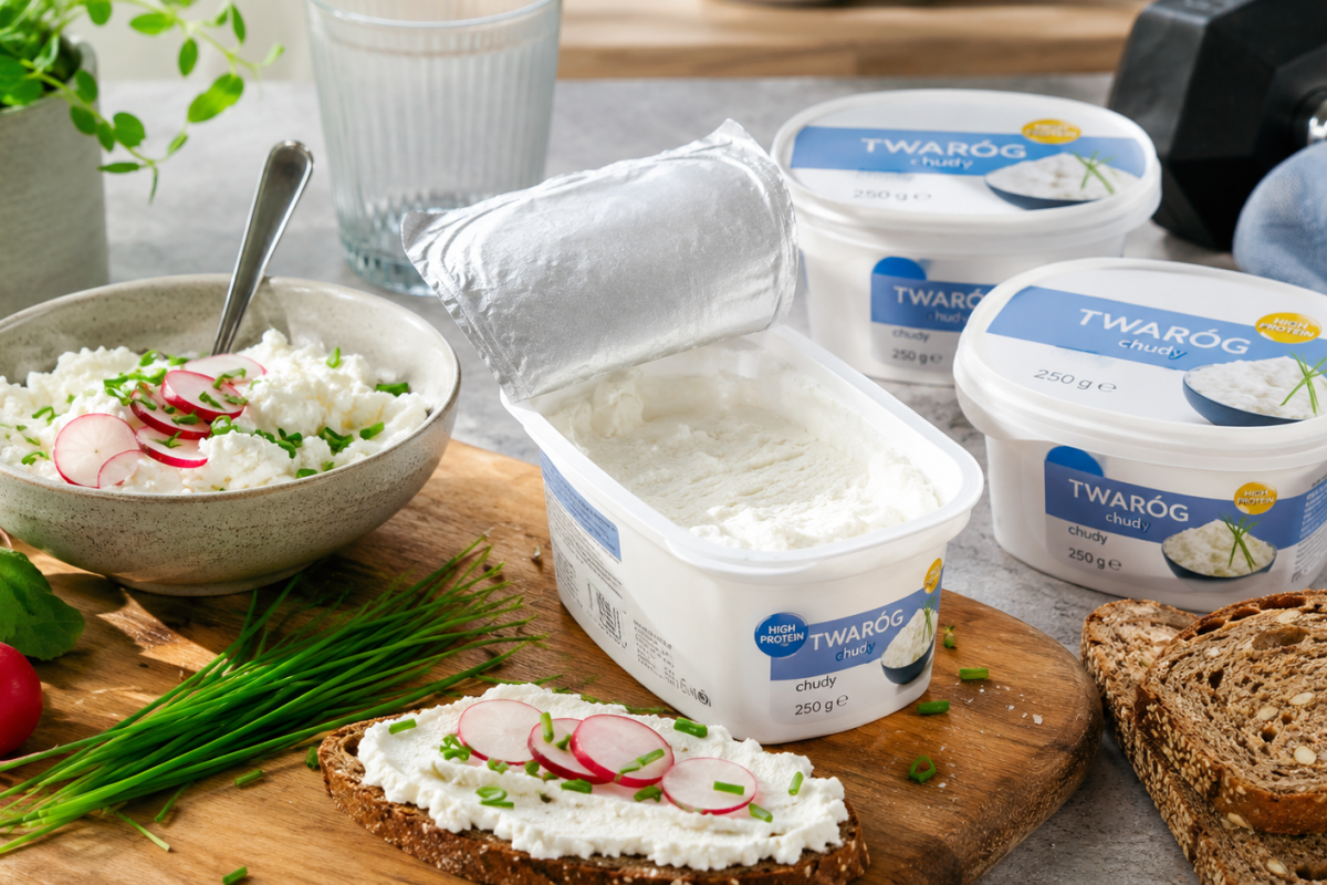 Serek proteinowy Pilos High Protein to cichy bohater lodówki Lidla. Sprawdzamy skład, zawartość białka, porównujemy ze skyrem i podpowiadamy, jak go jeść.
