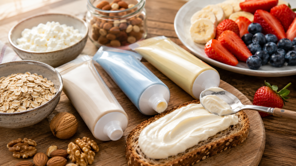 Serki proteinowe w tubkach — format do wyciśnięcia w biegu. Testujemy Ekomilk z Lidla, skład, makro i ceny 2026 na tle kubków.