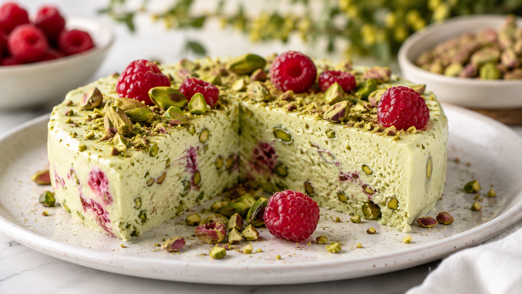 Zieleń i malina na jednym talerzu — pieczemy pistacjową chatkę, która robi lato