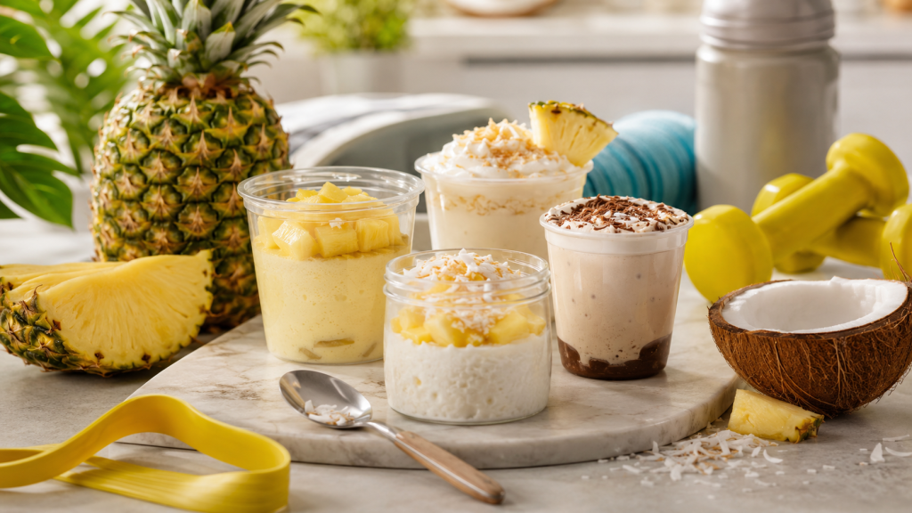 Piña colada w kubku po treningu — sprawdzamy deserową ofensywę białkową Biedronki