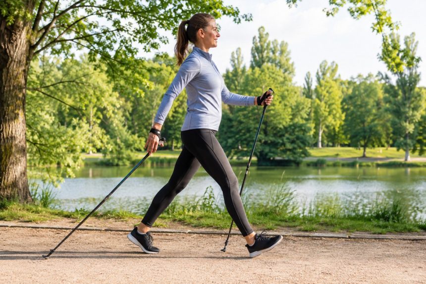 Kijki to nie podpórki, tylko napęd — tłumaczymy technikę nordic walking, przez którą marsz spala jak trucht.