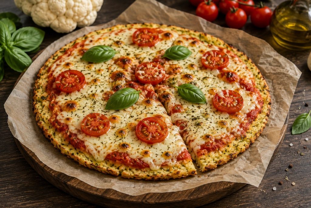 Pizza z kalafiora — spód bez grama mąki, który trzyma się w dłoni i broni w smaku