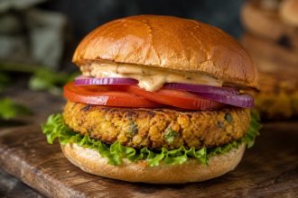 Roślinny kotlet, który przeżyje przewrócenie łopatką — przepis na burgery z ciecierzycy z trikiem na wiązanie.