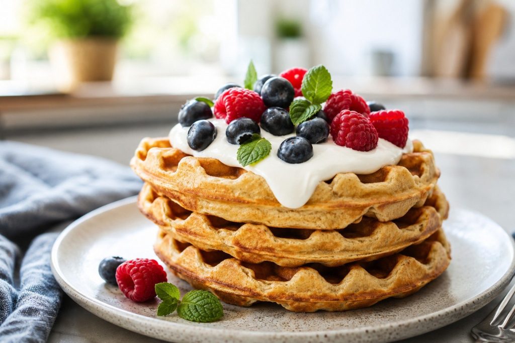 Gofry fit — proteinowy przepis bez cukru, po którym gofrownica wraca na blat na stałe