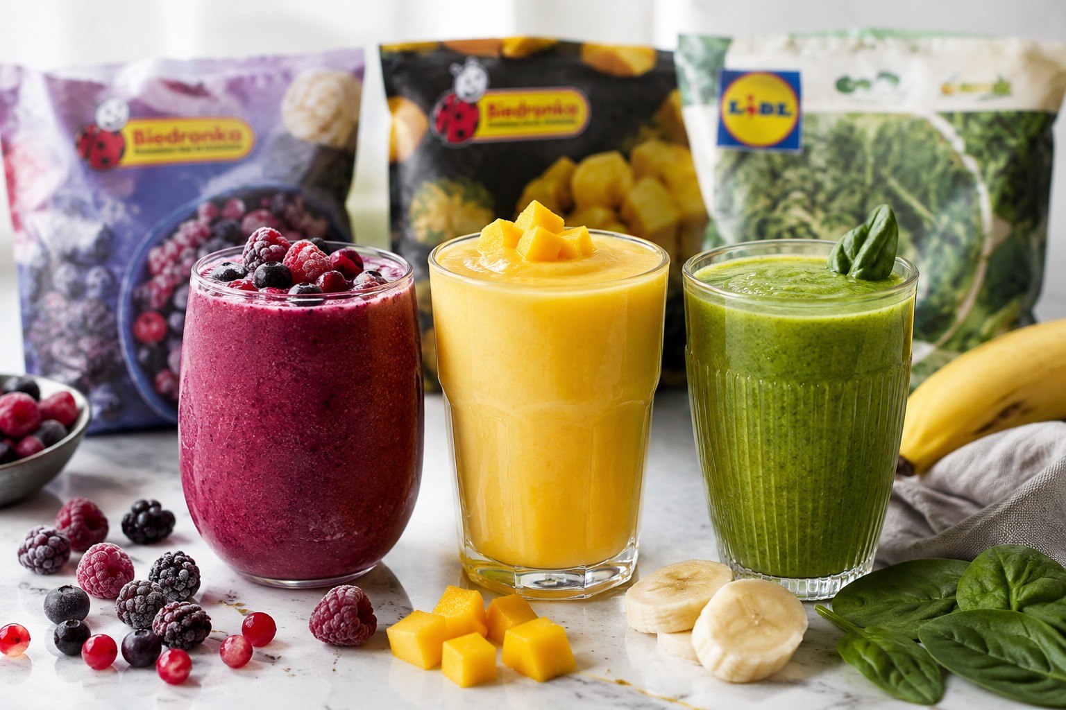 Zamrażarka pełna witamin — sprawdzamy torebki mrożonych miksów owocowych pod kątem smoothie.
