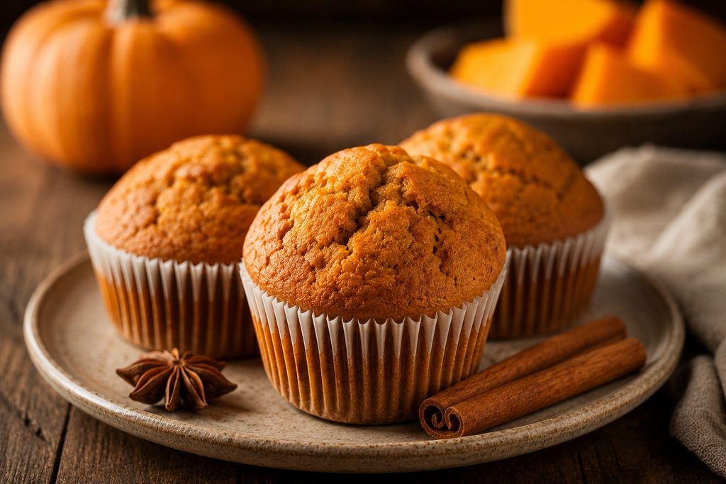 Muffinki dyniowe z cynamonem — dwanaście powodów, żeby kupić pierwszą dynię sezonu