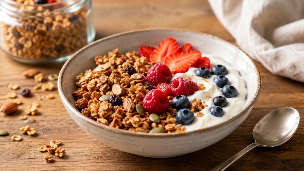 Domowa granola z piekarnika – prosty przepis na chrupiącą granolę z płatków owsianych