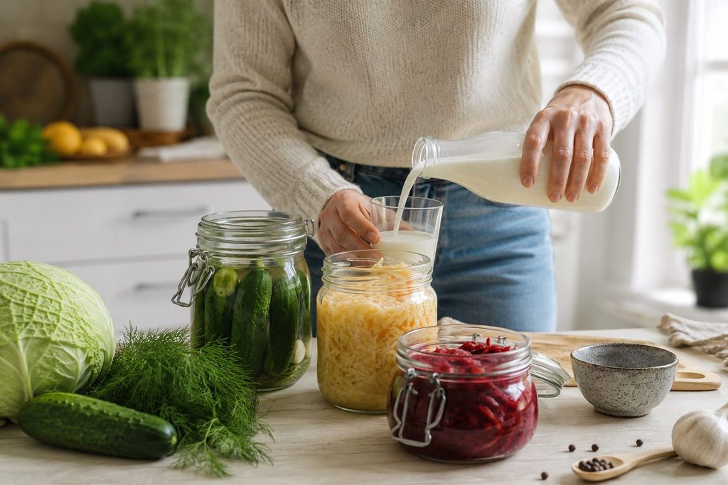 Fermentowana apteka — co naprawdę dają kefiry i kiszonki, a czego im się dopisuje